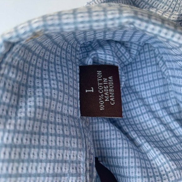 New Perry Ellis Men's Blue Dress‎ Long Sleeve Shirt - Picture 4 of 4